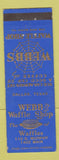 Matchbook Cover - Webb Waffle Shop Dallas TX
