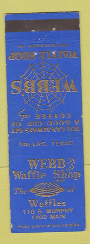 Matchbook Cover - Webb Waffle Shop Dallas TX