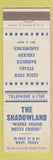 Matchbook Cover - The Shadowland Restaurant West TX