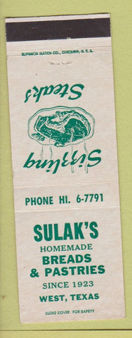 Matchbook Cover - Sulak's Restaurant West TX