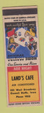 Matchbook Cover - Land's Cafe Council Bluffs IA