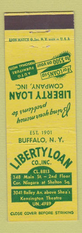 Matchbook Cover - Liberty Loan Buffalo NY
