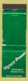 Matchbook Cover - Myron Green Restaurants Kansas City MO POOR