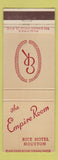 Matchbook Cover - Empire Room Rice Hotel Houston TX