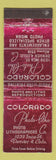 Matchbook Cover - Colorado Photo Litho Denver Colorado WEAR