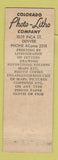 Matchbook Cover - Colorado Photo Litho Denver Colorado WEAR