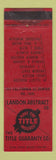 Matchbook Cover - Landon Abstract Title Denver Colorado WORN