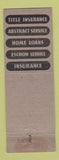 Matchbook Cover - Landon Abstract Title Denver Colorado WORN
