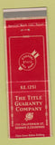 Matchbook Cover - Title Guaranty Company Denver Colorado