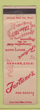 Matchbook Cover - Fortune's Beauty Salon Denver Colorado