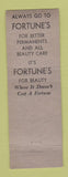 Matchbook Cover - Fortune's Beauty Salon Denver Colorado