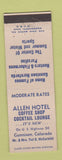 Matchbook Cover - Allen Hotel Gunnison Colorado