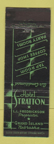 Matchbook Cover - Hotel Stratton Grand Island NE