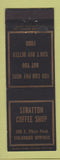 Matchbook Cover - Stratton Coffee Shop Colorado Springs