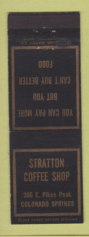 Matchbook Cover - Stratton Coffee Shop Colorado Springs