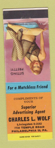 Matchbook Cover - Charles Wolf Match Collector Philadelphia PA pinup