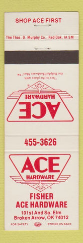 Matchbook Cover - Ace Hardware Fisher Broken Bow OK