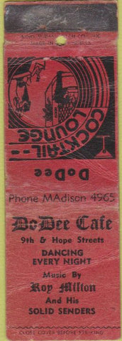 Matchbook Cover - Do Dee Cafe King Midas Girlie POOR