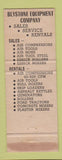 Matchbook Cover - Blystone Equipment Santa Ana CA Ingersoll Rand