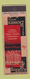 Matchbook Cover - Hotel Berwick PA