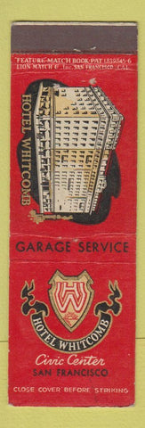 Matchbook Cover - Hotel Whitcomb San Francisco CA feature
