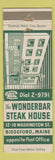 Matchbook Cover - Wonderbar Steak House Biddeford ME