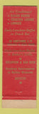 Matchbook Cover - The Madison Hotel Atlantic City NJ