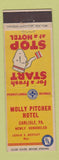 Matchbook Cover - Molly Pitcher Hotel Carlisle PA