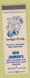 Matchbook Cover - New Judnich's San Francisco CA