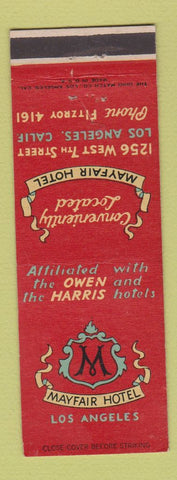 Matchbook Cover - Mayfair Hotel Los Angeles CA