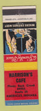 Matchbook Cover - Harrison's Cafe Americus IN