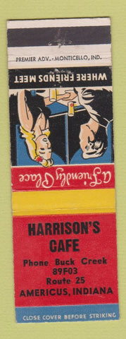 Matchbook Cover - Harrison's Cafe Americus IN