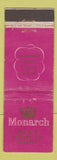 Matchbook Cover - Monarch BOAC Airline UK England WEAR