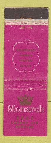 Matchbook Cover - Monarch BOAC Airline UK England WEAR