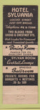 Matchbook Cover - Hotel Sylvania Philadelphia PA