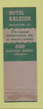 Matchbook Cover - Hotel Raleigh Washington DC WEAR