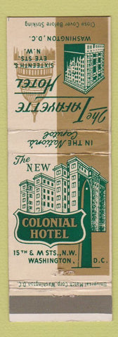 Matchbook Cover - Fayette Hotel Washington DC Colonial Hotel