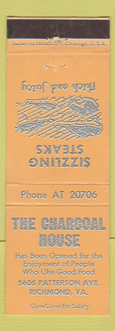 Matchbook Cover - Charcoal House Richmond VA
