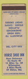 Matchbook Cover - Horse Shoe Inn Elkton MD WEAR