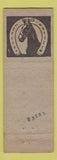 Matchbook Cover - Horse Shoe Inn Elkton MD WEAR