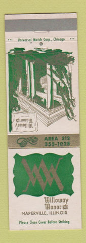 Matchbook Cover - Willoway Manor Naperville IL