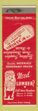 Matchbook Cover - McKendall Lumber  Providence RI WEAR