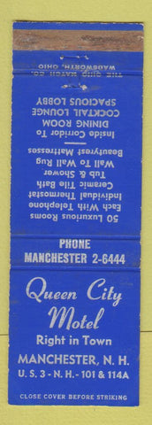Matchbook Cover - Queen City Motel Manchester NH