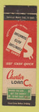Matchbook Cover - Charter Loan Company Fort Worth TX