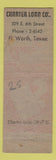 Matchbook Cover - Charter Loan Company Fort Worth TX