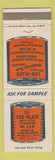 Matchbook Cover - Led Plate Armite Labs Anti Seize Compound Los Angeles CA