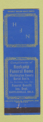 Matchbook Cover - Neekamp Funeral Home Bartlesville OK