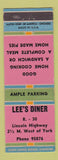 Matchbook Cover - Lee's Diner York PA? WEAR