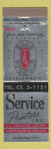 Matchbook Cover - Service Printers South Bend IN