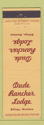 Matchbook Cover - Dude Rancher Lodge Billings MT